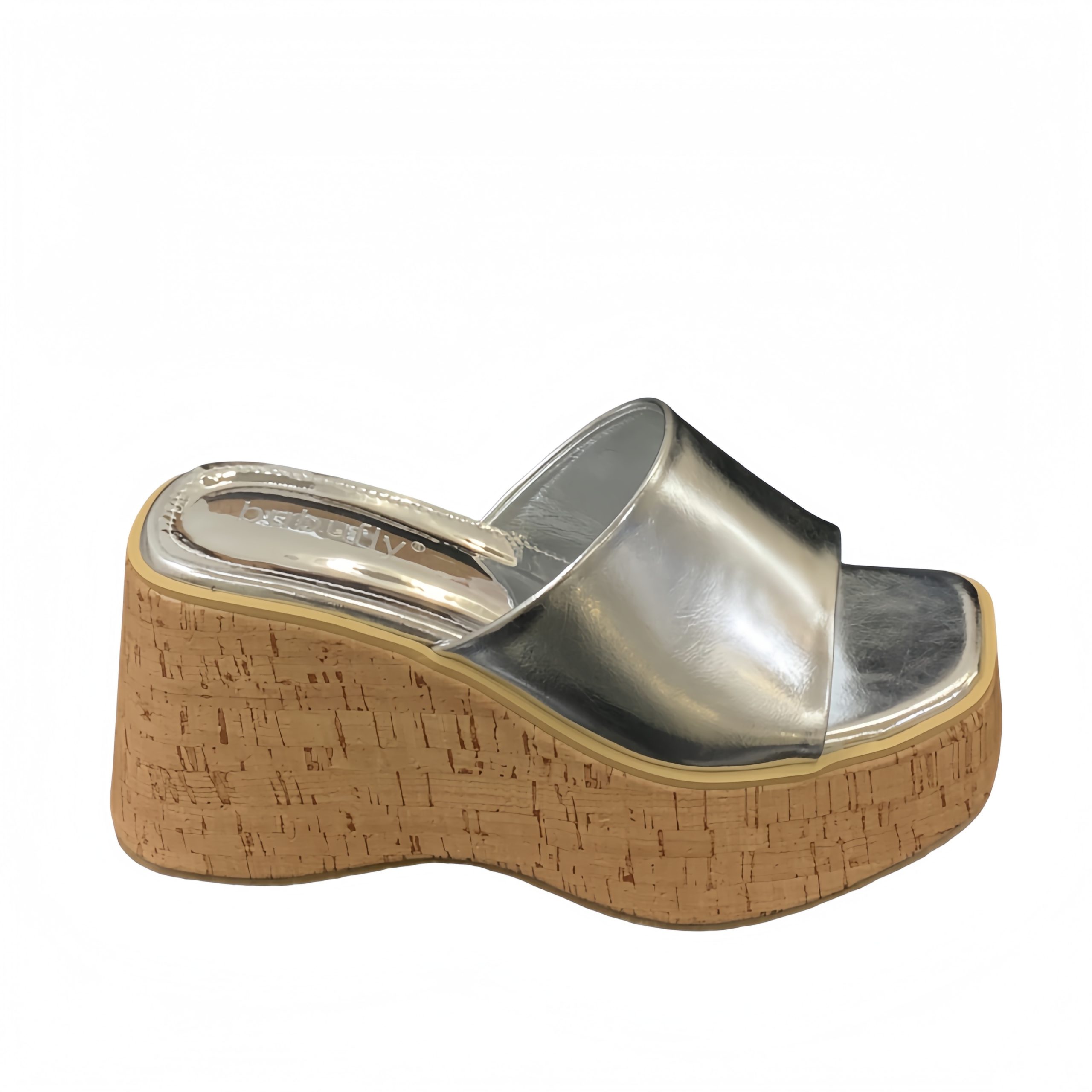 BUBUFLY 2025 Spring Summer New Thick Sole Wedge Sandals Cork Pattern High Heel Open Toe Women's Shoes - Image 5
