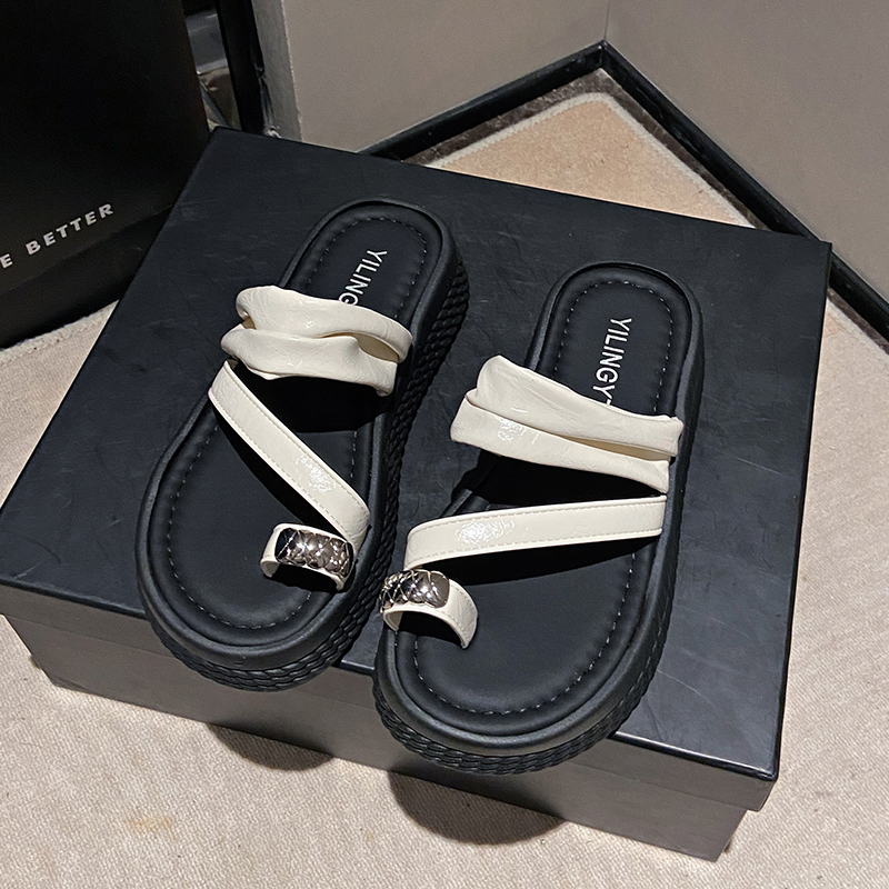 Roman Toe Strap Sandals Women's Fashion Thick Sole Casual Summer Shoes