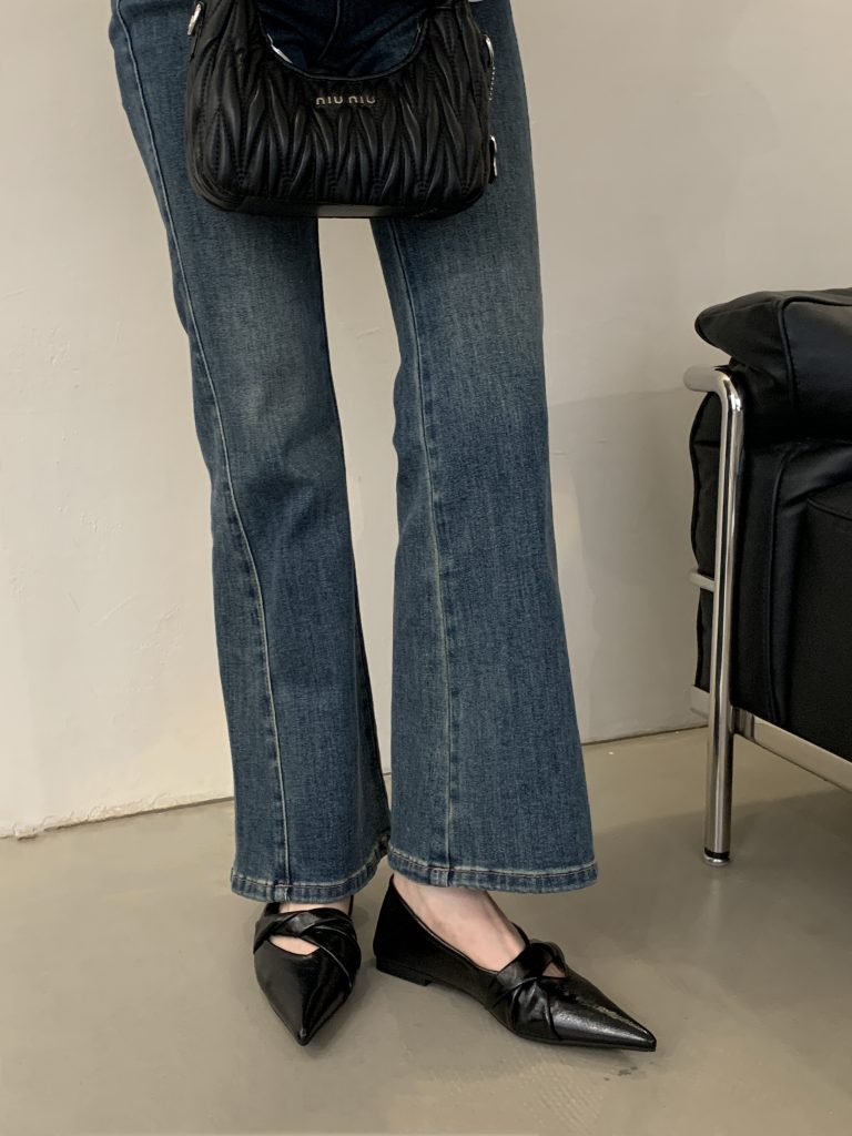 2025 New Autumn Flat Pointed Toe Metal Fashion Comfort Commuter Shallow Mouth Women's Shoes